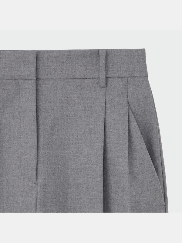 ウールブレンドギャバワイドパンツ