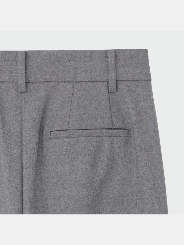 ウールブレンドギャバワイドパンツ