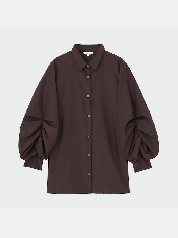 ボリュームスリーブプリーツブラウス（長袖）
