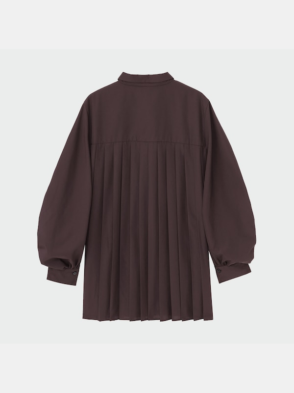 ボリュームスリーブプリーツブラウス（長袖）