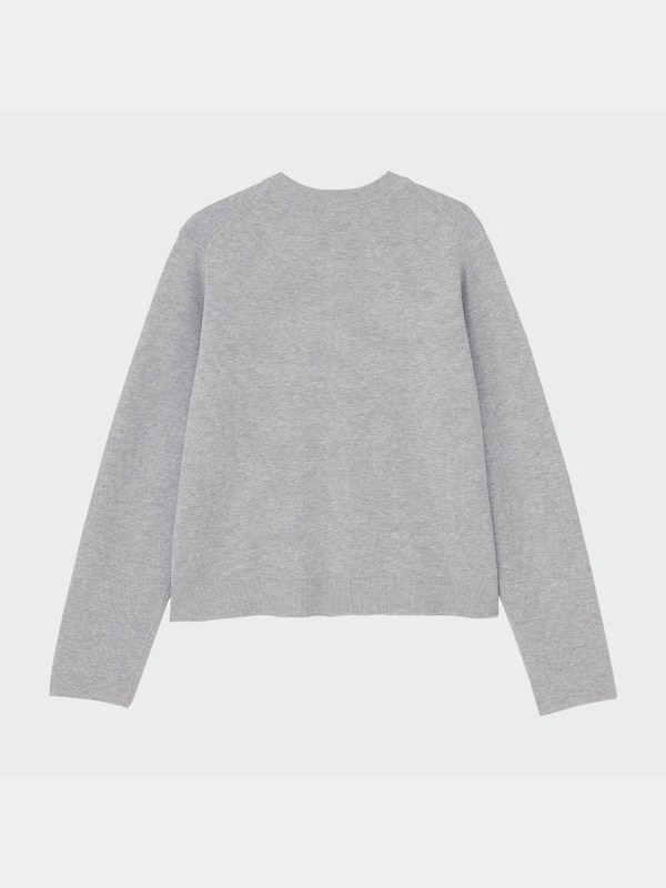 メタルボタンクルーネックカーディガン