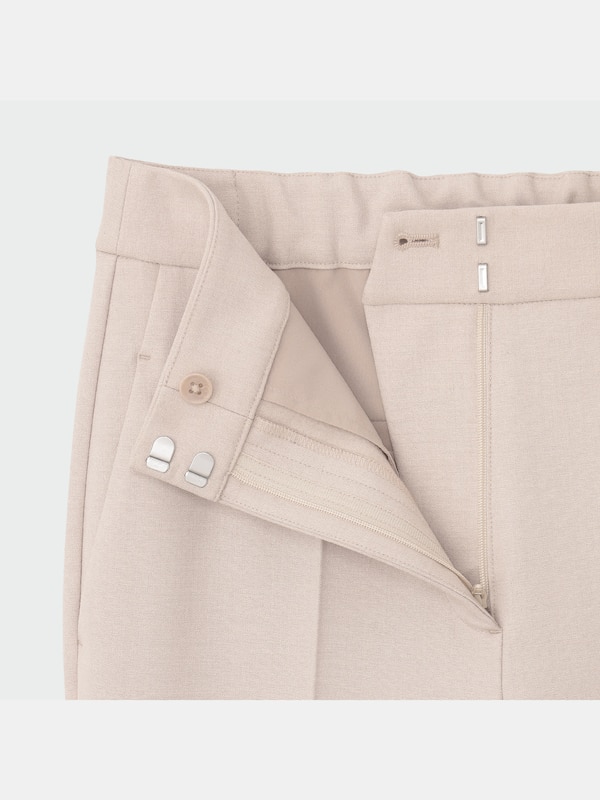 レーヨンブレンドバックスリットパンツ