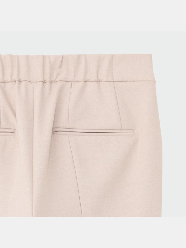 レーヨンブレンドバックスリットパンツ