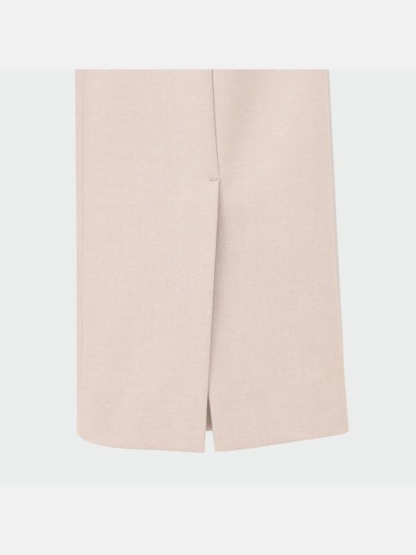 レーヨンブレンドバックスリットパンツ