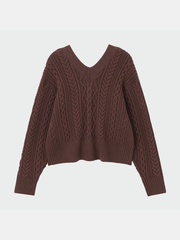 ケーブルカーデスカートセットアップ（長袖）