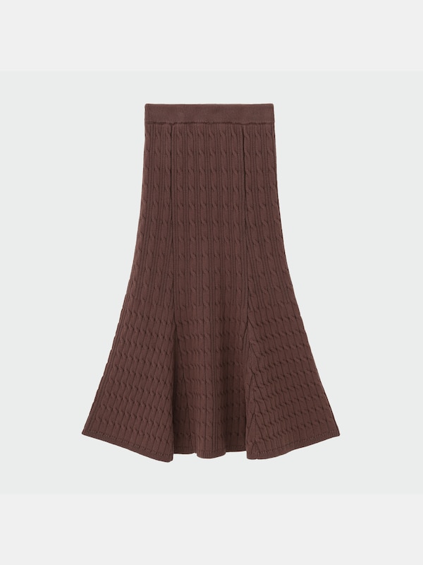 ケーブルカーデスカートセットアップ（長袖）