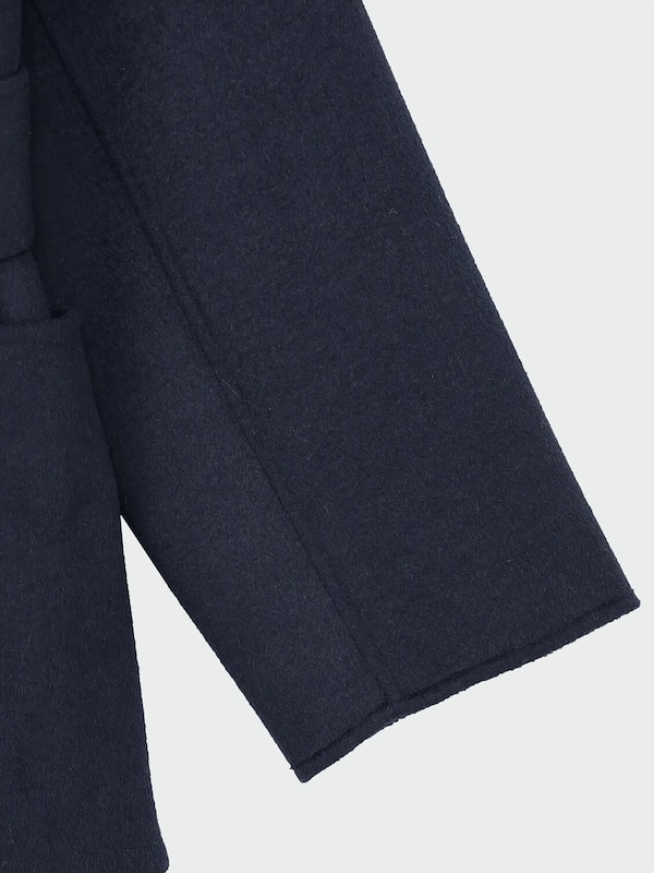 ウールブレンドリバーロングコート