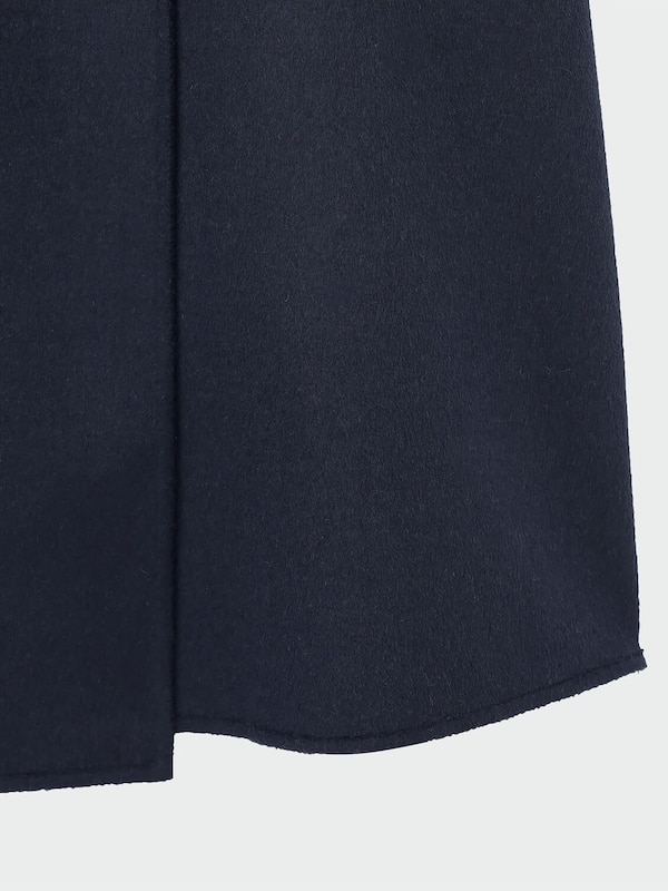 ウールブレンドリバーロングコート