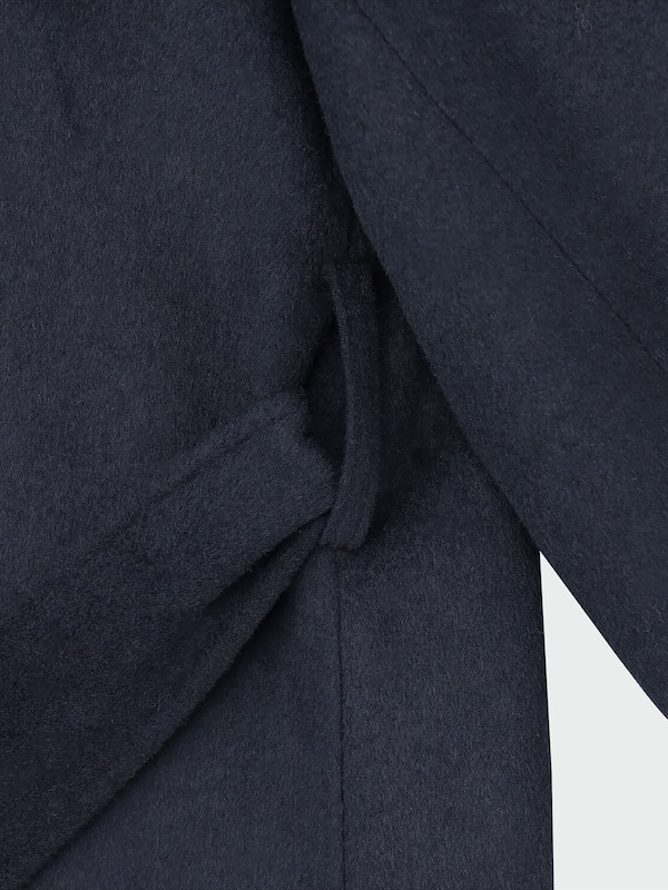 ウールブレンドリバーロングコート