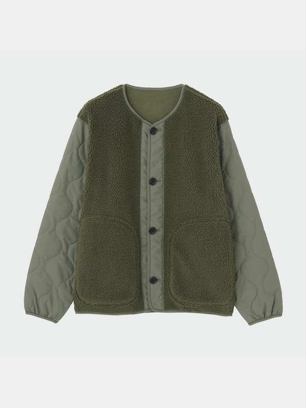 ボアフリースコンビネーションカーディガン