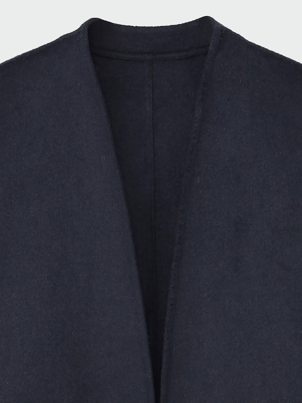 ウールブレンドリバーハーフコート