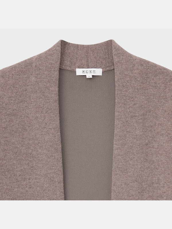 ウールブレンドダブルフェイスミディカーディガン