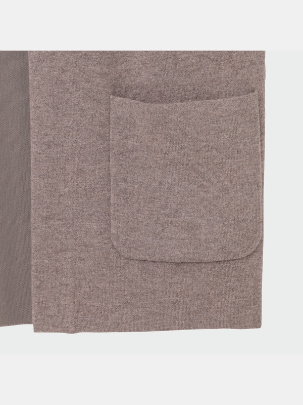 ウールブレンドダブルフェイスミディカーディガン