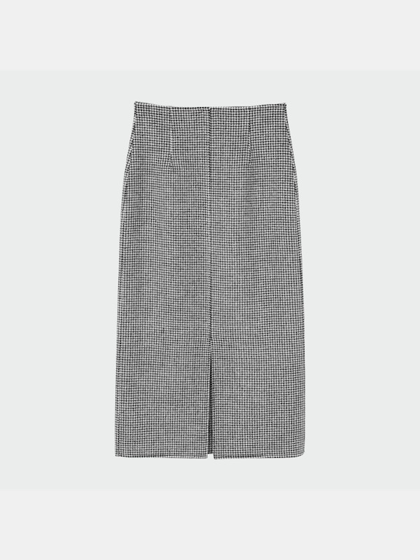 ウールブレンドリバーナロースカート