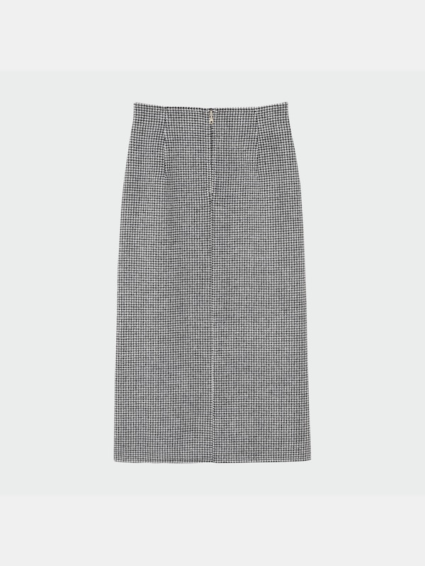 ウールブレンドリバーナロースカート