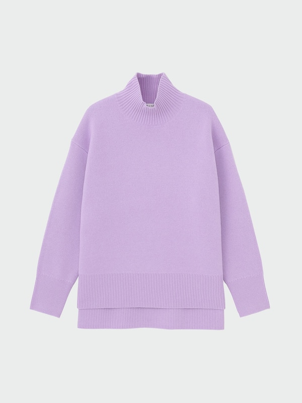 ウールプレーティングタートルネックセーター（長袖）