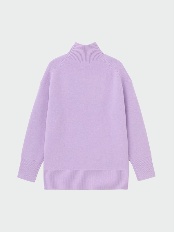 ウールプレーティングタートルネックセーター（長袖）