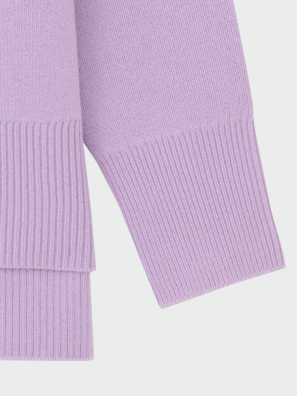 ウールプレーティングタートルネックセーター（長袖）