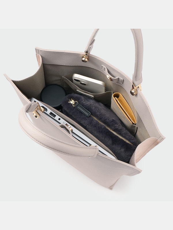 フェイクレザー2WAYトートバッグ