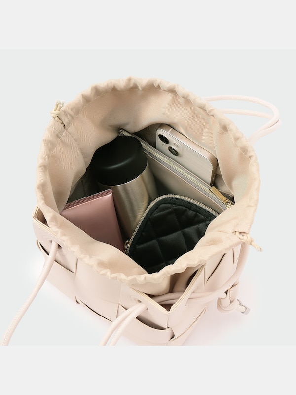 フェイクレザーメッシュバッグ