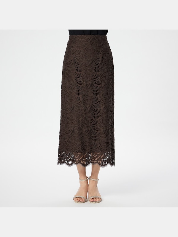 シェルレースナロースカート