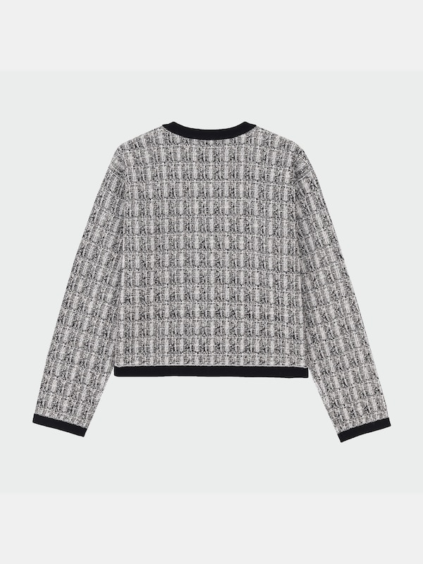 ツイードニットカーデスカートセットアップ（長袖）