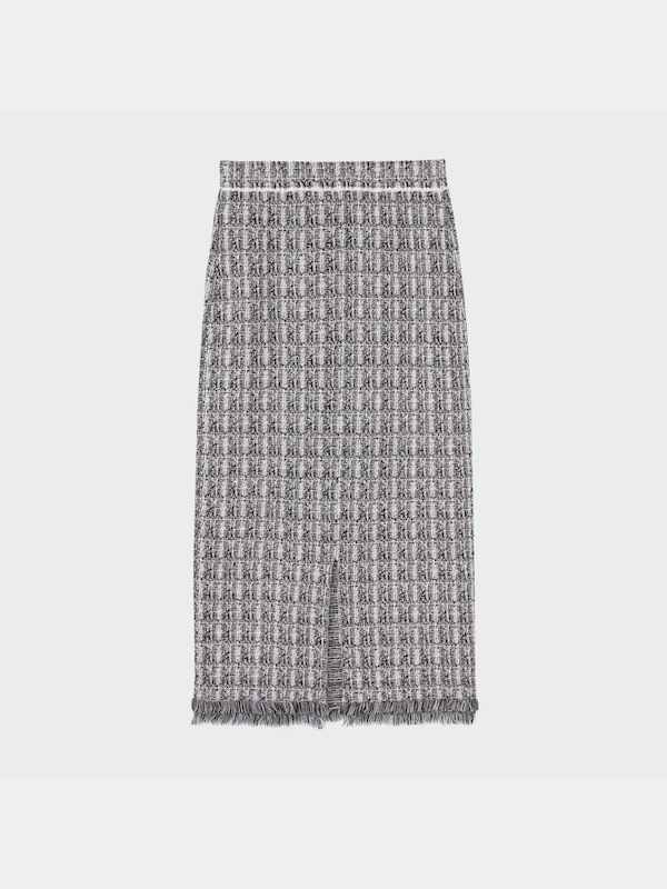 ツイードニットカーデスカートセットアップ（長袖）