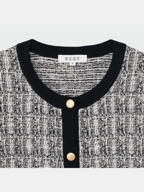 ツイードニットカーデスカートセットアップ（長袖）