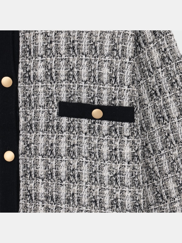 ツイードニットカーデスカートセットアップ（長袖）