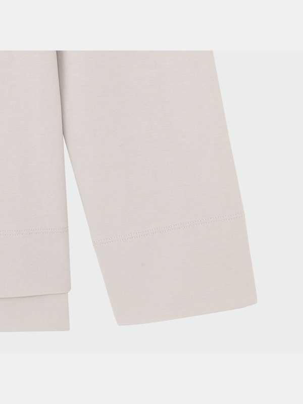 シルキーコットンブレンドクルーネックTシャツ（長袖）