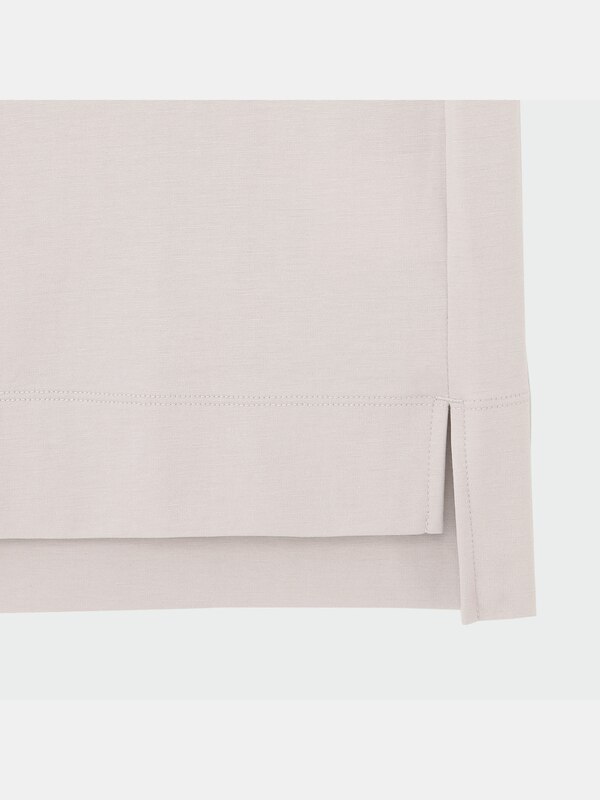 シルキーコットンブレンドクルーネックTシャツ（長袖）