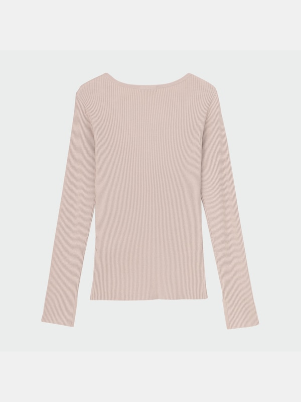 ウォッシャブルリブセーター（長袖）