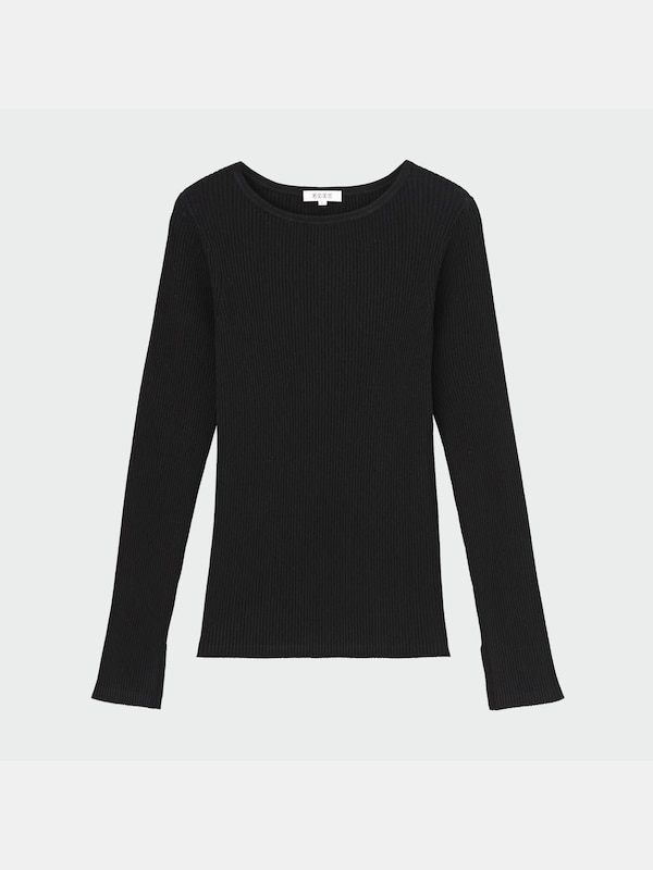 ウォッシャブルリブセーター（長袖）