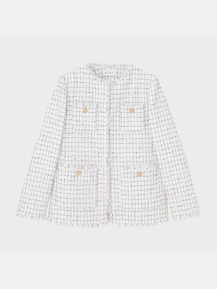 PLST(プラステ)公式 | ツイードミドルジャケット 123104013 