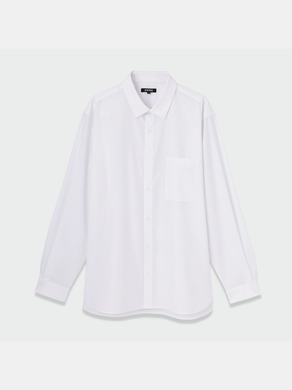 キュプラブレンドレギュラーカラーシャツ（長袖）