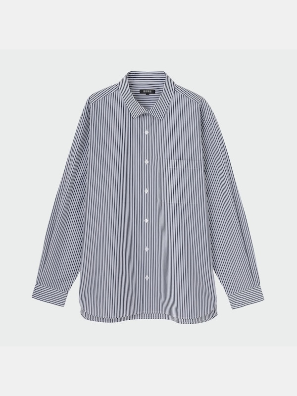 キュプラブレンドレギュラーカラーシャツ（長袖）