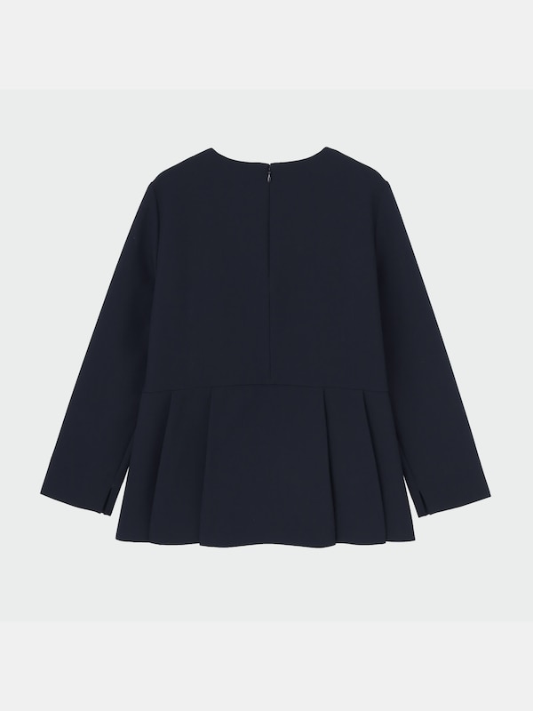 フェイクパールブラウスパンツセットアップ（長袖）