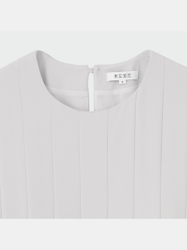 ジョーゼットボックスプリーツワンピース（長袖）