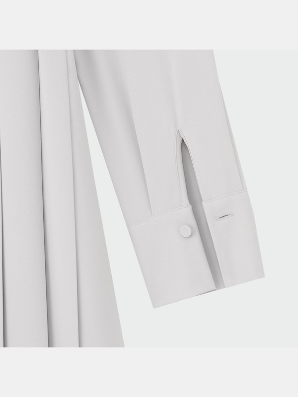 ジョーゼットボックスプリーツワンピース（長袖）