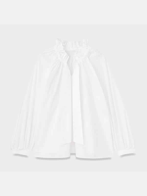 タイプライターギャザーブラウス（長袖）