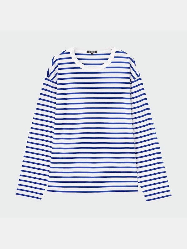 ボーダークルーネックTシャツ（長袖）