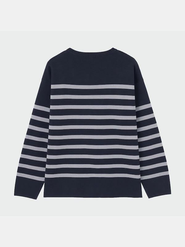 パネルボーダークルーネックセーター