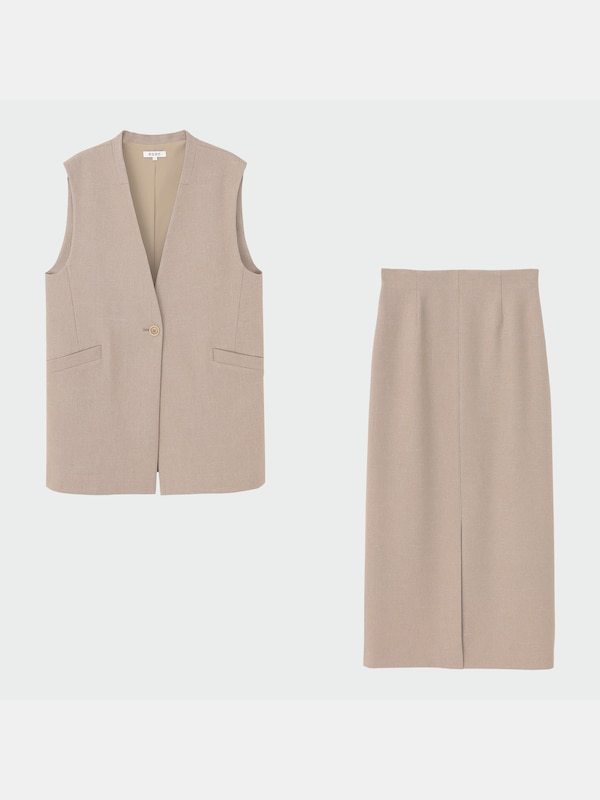 PLST(プラステ)公式 | シャークツイードジレスカートセットアップ  