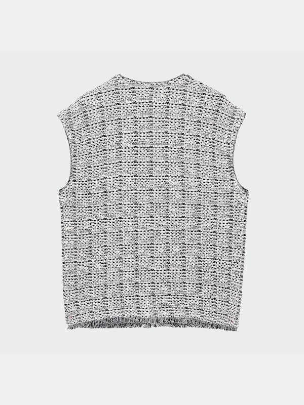 ツイードニットベスト