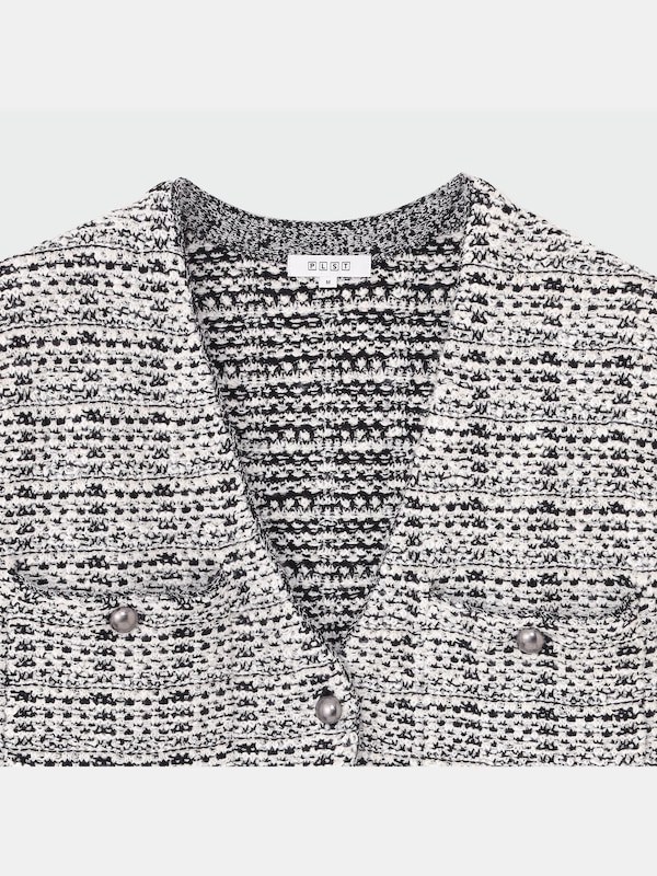 ツイードニットベスト