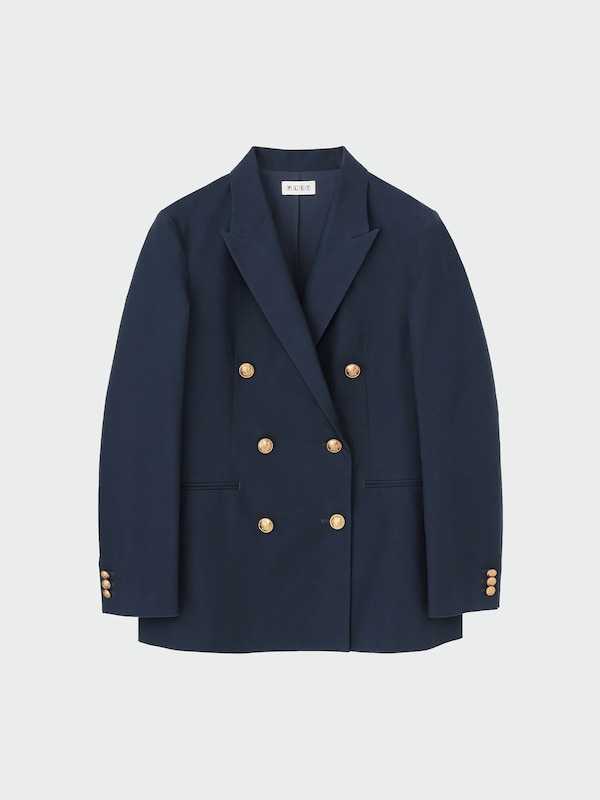 コットンブレンドオックスダブルジャケット