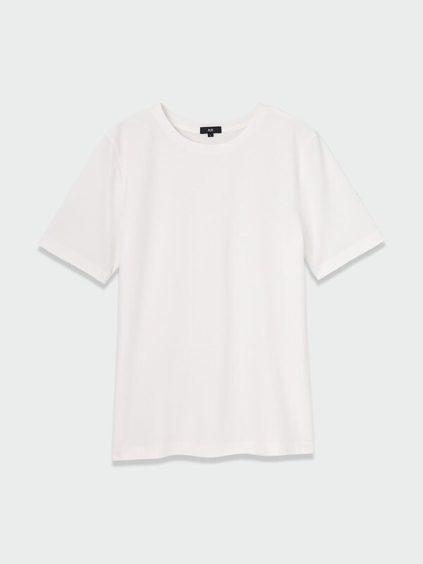 シルキーコットンブレンドコンパクトTシャツ（半袖）