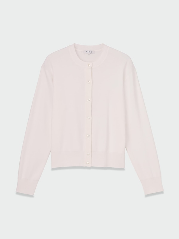 UVカットレーヨンブレンドクルーネックカーディガン