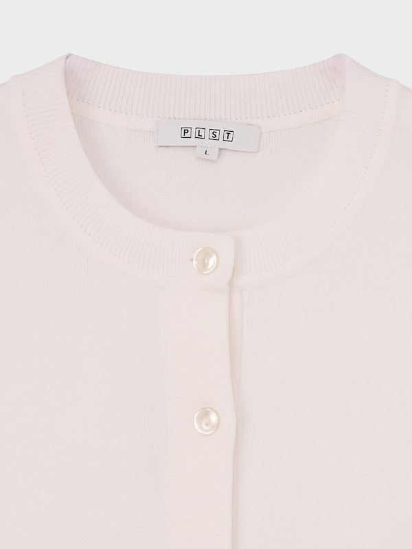 UVカットレーヨンブレンドクルーネックカーディガン