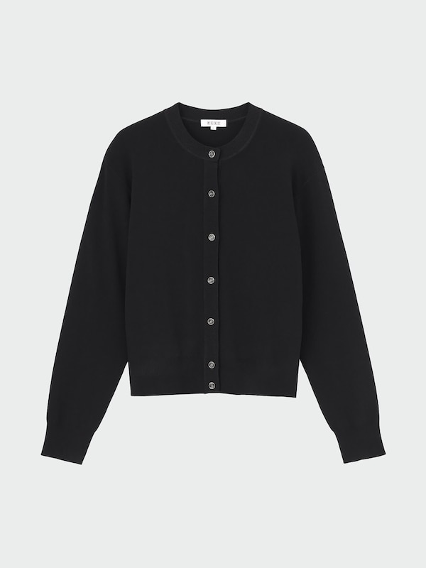 UVカットレーヨンブレンドクルーネックカーディガン